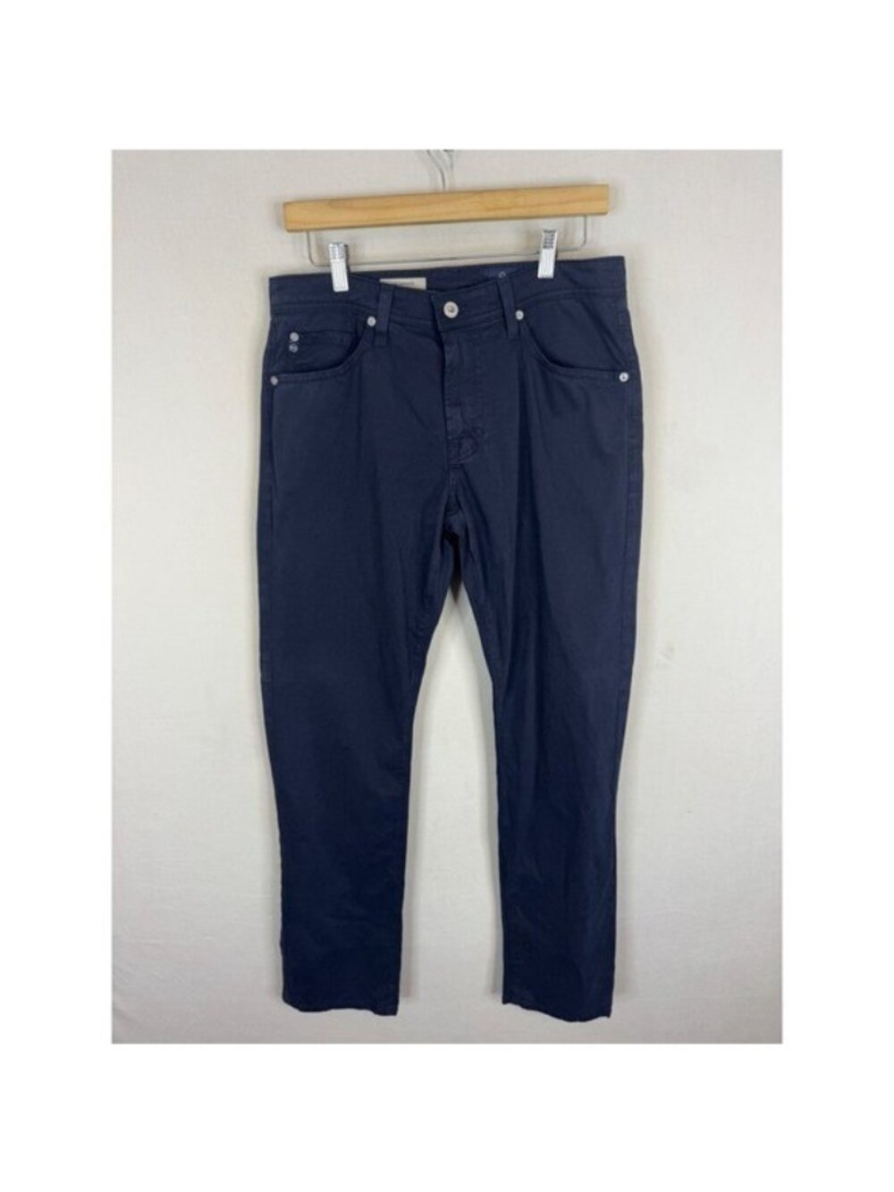 AG Adriano Goldschmied The Graduate Tailored Leg Navy Blue Chino Pants 32x32